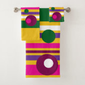 Kreise und Streifen fett modern Badhandtuch Set (Insitu)