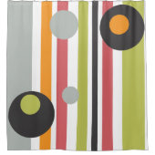 Kreise und Streifen fett modern Duschvorhang (Vorderseite)