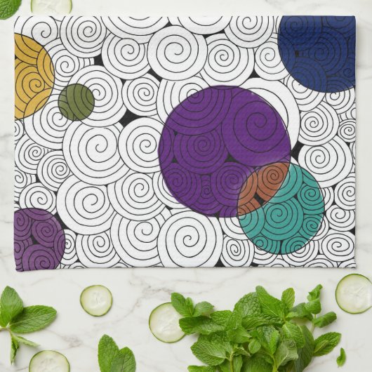 Kreise und Wirbel Küchentücher (Gefaltet)
