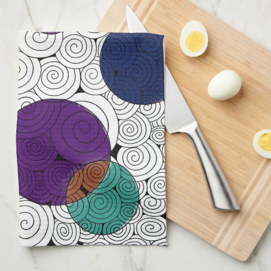 Kreise und Wirbel Küchentücher (Viertel Falte)