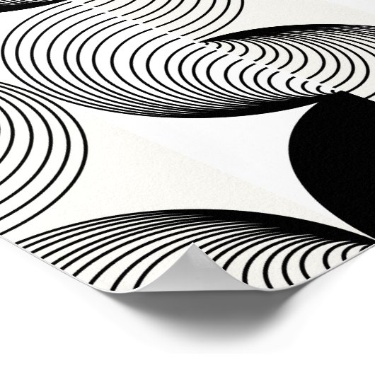 Kreise-Waveform: Poster der modernen Abstrakten Ku (Ecke)