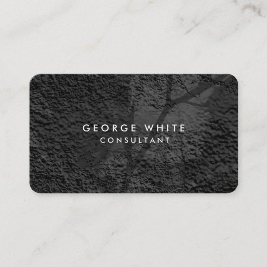 Kreisecke Grau Schwarzes Muster Beruflich Visitenkarte (Vorderseite)