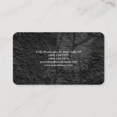 Kreisecke Grau Schwarzes Muster Beruflich Visitenkarte (Rückseite)