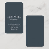 Kreisecke Kohle Grau Schlichte Visitenkarte (Vorne/Hinten)