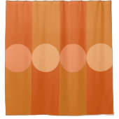Kreisel der geometrischen Rücken-Streifen Orange Duschvorhang (Vorderseite)