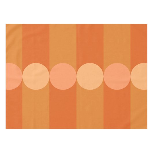 Kreisel der geometrischen Rücken-Streifen Orange Tischdecke (Vorderseite (Horizontal))