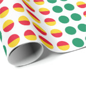 Kreisel der grünen gelben roten Punkte Geschenkpapier (Rolleneckpunkt)