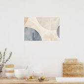 Kreisel in Grau und Beige mit Kopierraum Poster (Küche)