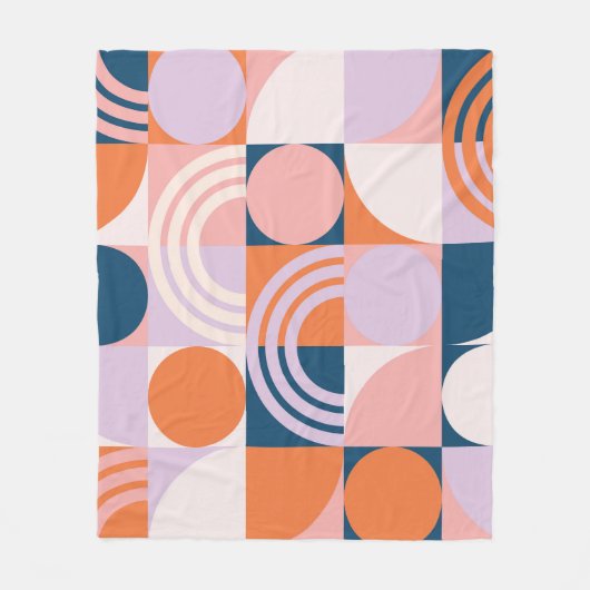 Kreisel Mitte des Jahrhunderts Streifen: geometris Fleecedecke (Vorderseite)