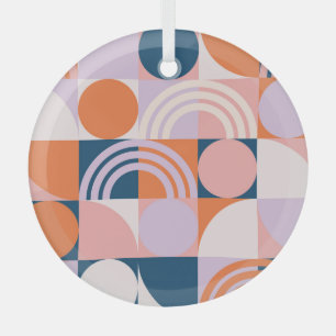 Kreisel Mitte des Jahrhunderts Streifen: geometris Ornament Aus Glas