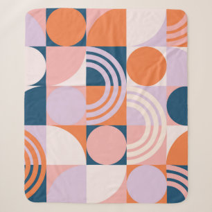 Kreisel Mitte des Jahrhunderts Streifen: geometris Sherpadecke