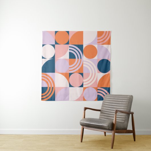 Kreisel Mitte des Jahrhunderts Streifen: geometris Wandteppich (Beispiel (Horizontal))