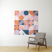 Kreisel Mitte des Jahrhunderts Streifen: geometris Wandteppich (Beispiel)