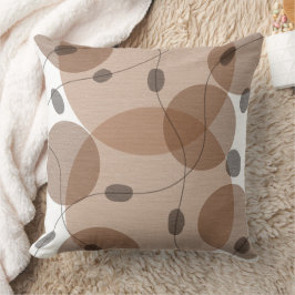 Kreisel Tan und Gray Geometric Erdtones Kissen