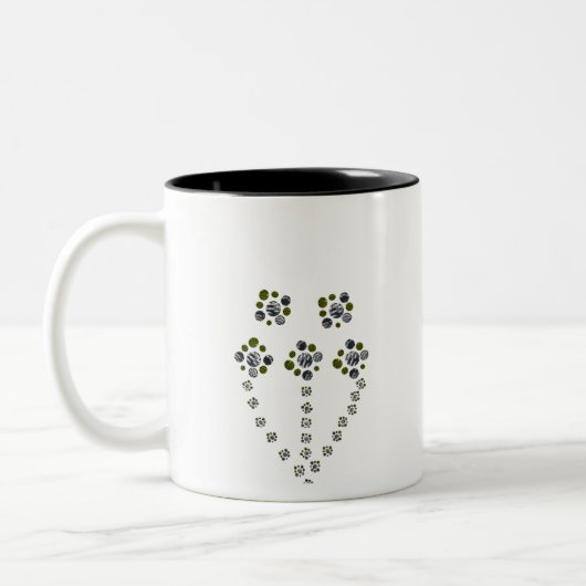 Kreisel verzweigen wie ein Baumzweig Zweifarbige Tasse (Links)