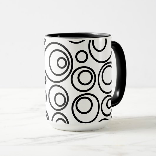 Kreiseldesign Tasse (VorderseiteRechts)