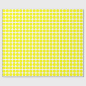 Kreiselflächen - Gelb auf Weiß Geschenkpapier (Flach)