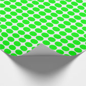 Kreiselflächen - grün auf Weiß Geschenkpapier (Ecke)