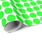 Kreiselflächen - grün auf Weiß Geschenkpapier (Rolleneckpunkt)