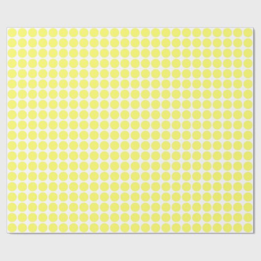 Kreiselflächen - hellgelb auf Weiß Geschenkpapier (Flach)