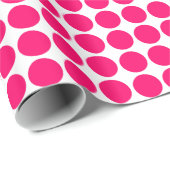 Kreiselflächen - Neonrot auf Weiß Geschenkpapier (Rolleneckpunkt)