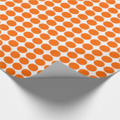 Kreiselflächen - Orange auf Weiß Geschenkpapier (Ecke)
