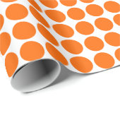 Kreiselflächen - Orange auf Weiß Geschenkpapier (Rolleneckpunkt)