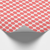 Kreiselflächen - Tropenrosa auf Weiß Geschenkpapier (Ecke)