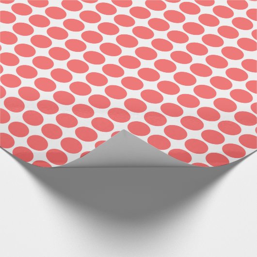 Kreiselflächen - Tropenrosa auf Weiß Geschenkpapier (Ecke)