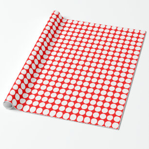 Kreiselflächen - weiß auf rot geschenkpapier