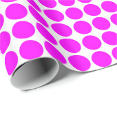 Kreiselplätze - Magenta auf Weiß Geschenkpapier (Rolleneckpunkt)