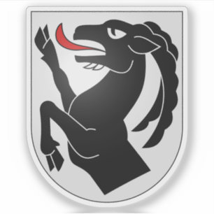 Kreisemblem Interlaken-Oberhasli, Schweiz Aufkleber