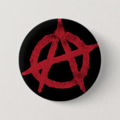 "kreisen Sie ein" Anarchiesymbol ein Button (Vorderseite)