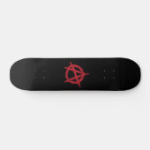 "kreisen Sie ein" Anarchiesymbol ein Skateboard (Horizontal)
