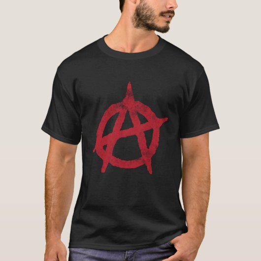 "kreisen Sie ein" Anarchiesymbol ein T-Shirt (Vorderseite)