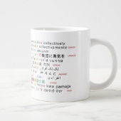 Kreisen von Indiana - Sprachen von Indiana 1p Jumbo-Tasse (Rechts)