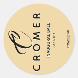 KREISETIKETT CHAMPAGNE INAUGURAL BALL STICKER