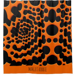 Kreisformen Orange Abstrakt geometrisches Muster Duschvorhang