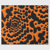 Kreisformen Orange Abstrakt geometrisches Muster Geschenkpapier (Flach)