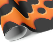 Kreisformen Orange Abstrakt geometrisches Muster Geschenkpapier (Rolleneckpunkt)