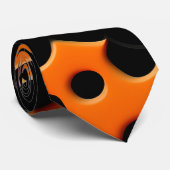 Kreisformen Orange Abstrakt geometrisches Muster Krawatte (Gerollt)