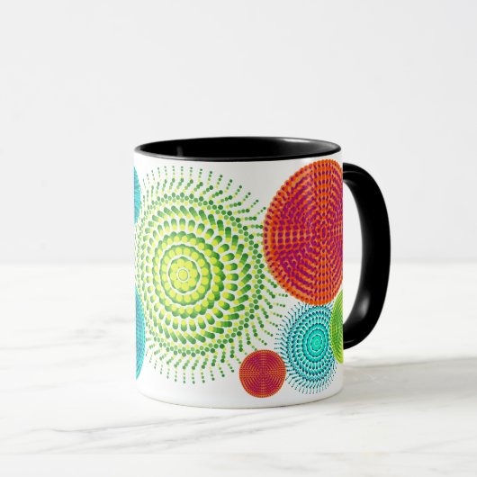 Kreisförmige Moiré Tasse (VorderseiteRechts)