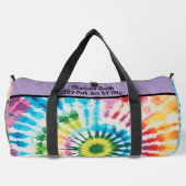 Kreisförmige Regenbogen-Tie-Dye-Monogramm-Personal Duffle Bag (Rückseite)