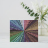 Kreisförmiger Farbverlauf Erdig Regenbogen Postkarte (Stehend Vorderseite)