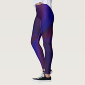 Kreisförmiger Farbverlauf-Patchwork Blau zu Lila Leggings (Links)
