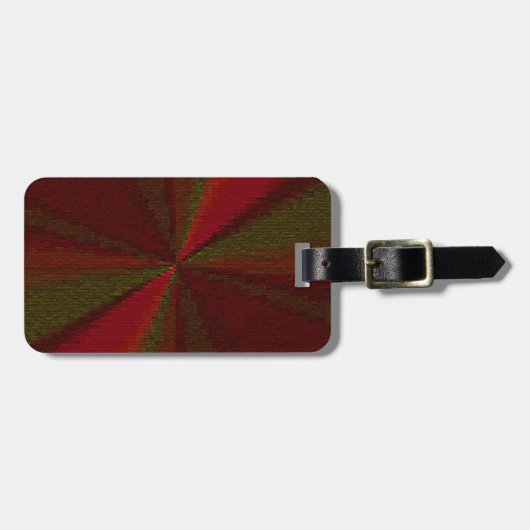 Kreisförmiger Farbverlauf Patchwork Rot zu Grün Gepäckanhänger (Vorderseite horizontal)