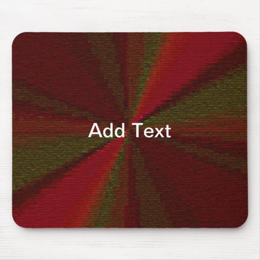 Kreisförmiger Farbverlauf Patchwork Rot zu Grün Mousepad (Vorne)