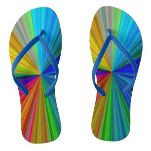 Kreisförmiger Farbverlauf Regenbogen Badesandalen