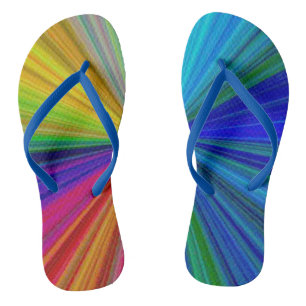 Kreisförmiger Farbverlauf Regenbogen Badesandalen