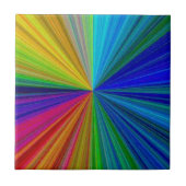 Kreisförmiger Farbverlauf Regenbogen Fliese (Vorderseite)
